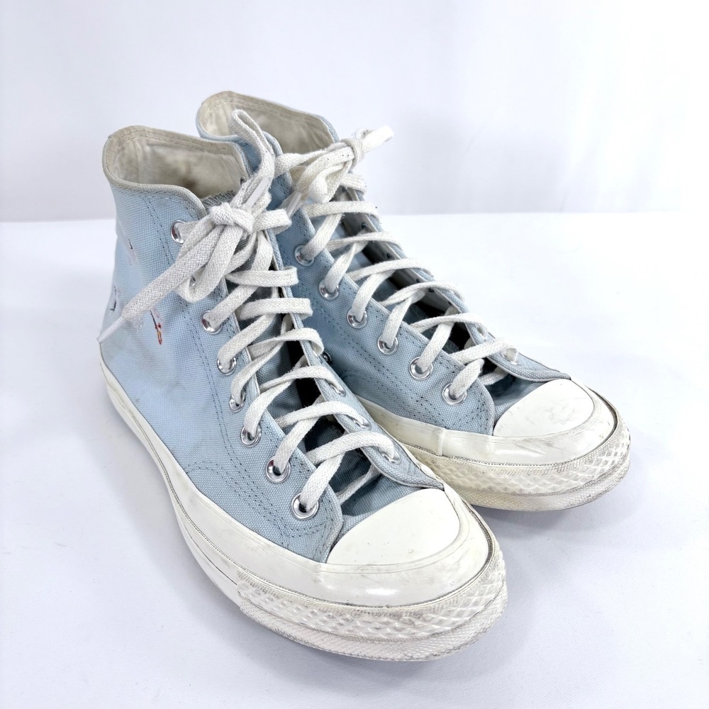 Converse Chuck 70 High Top Blueโ Butterfly Embroidered Sneakers Shoes 8.5 Women